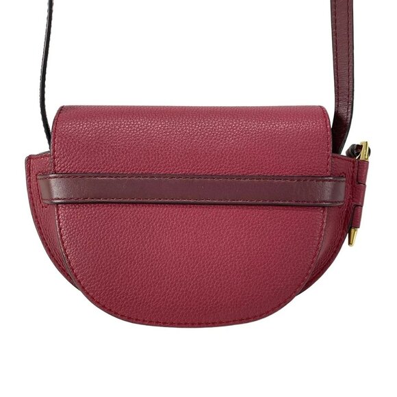 LOEWE Mini Gate Bag - Raspberry Wine Soft Grain Calfskin Shoulder Bag - Picture 3 of 15